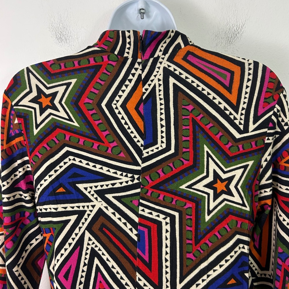 Farm Rio Size Small Mystic Trip Jersey Knit Dress Geometric Star Print - Picture 5 of 11